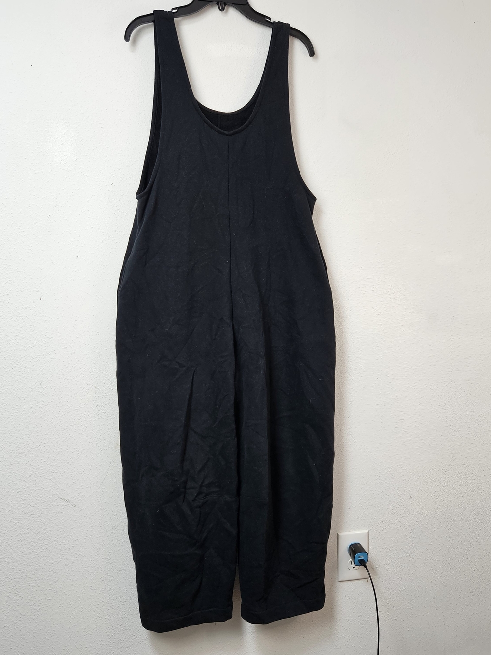 Beyond Nine Organic Cotton Black Jumpsuit Size Small Pockets